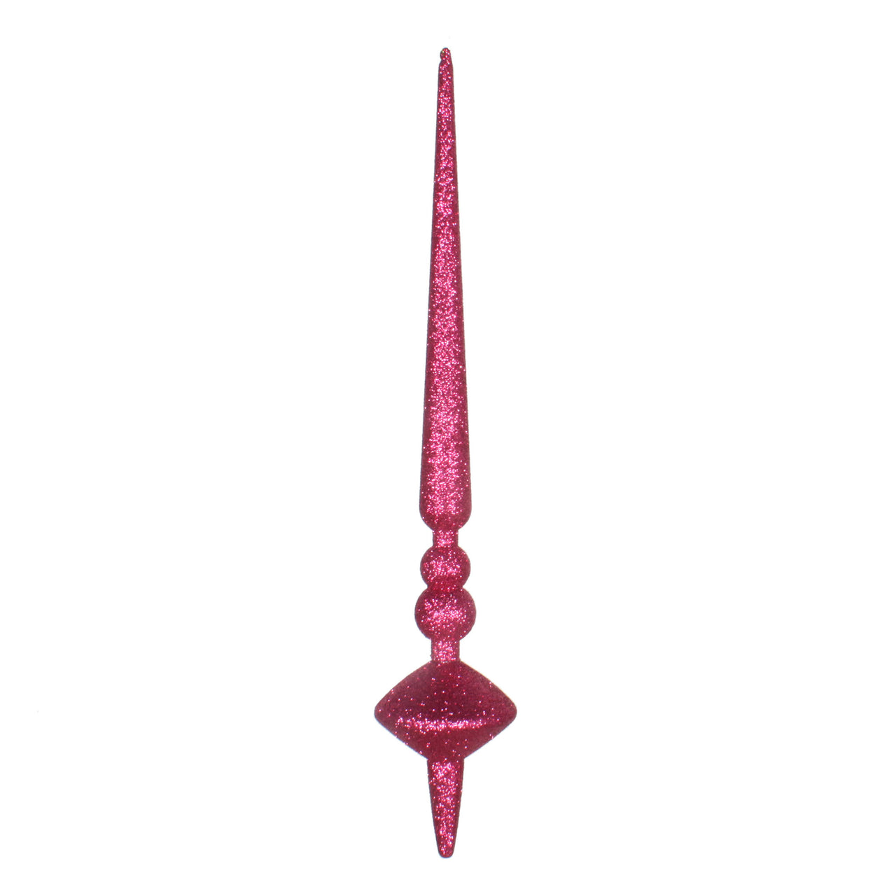 12" Fuchsia Glitter Cupola Finial