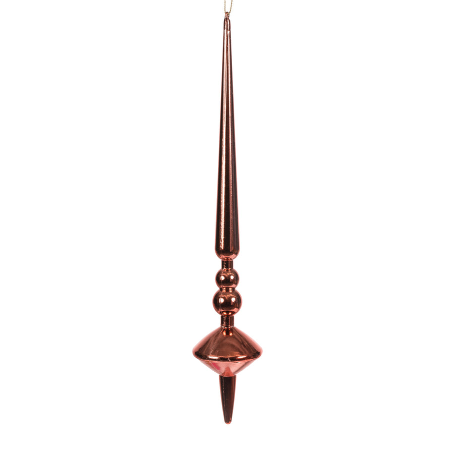 12" Coral Shiny Cupola Finial
