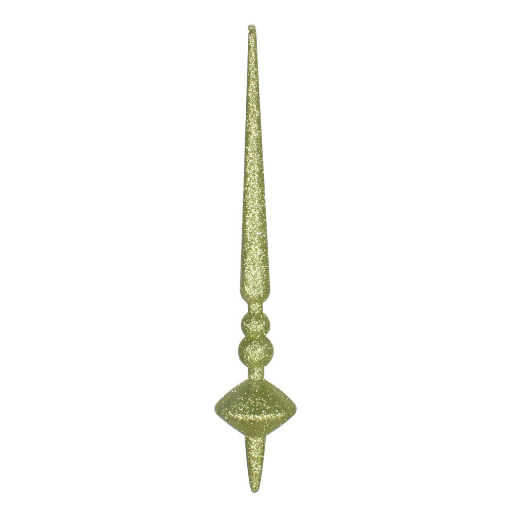 12" Lime Glitter Cupola Finial