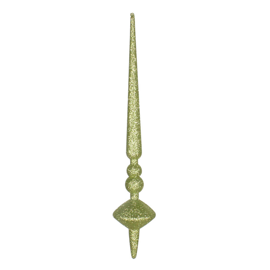 12" Lime Glitter Cupola Finial
