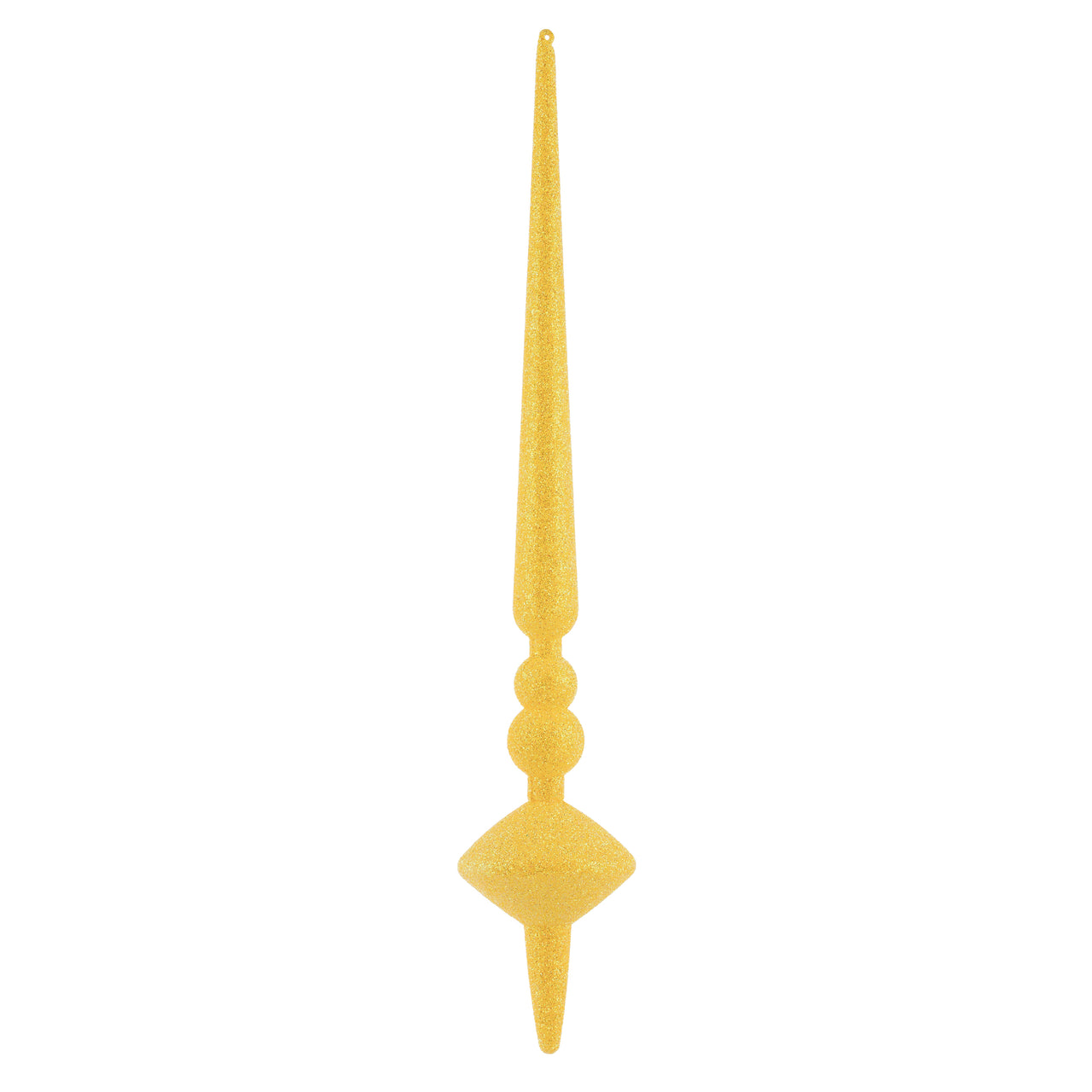 12" Yellow Glitter Cupola Finial