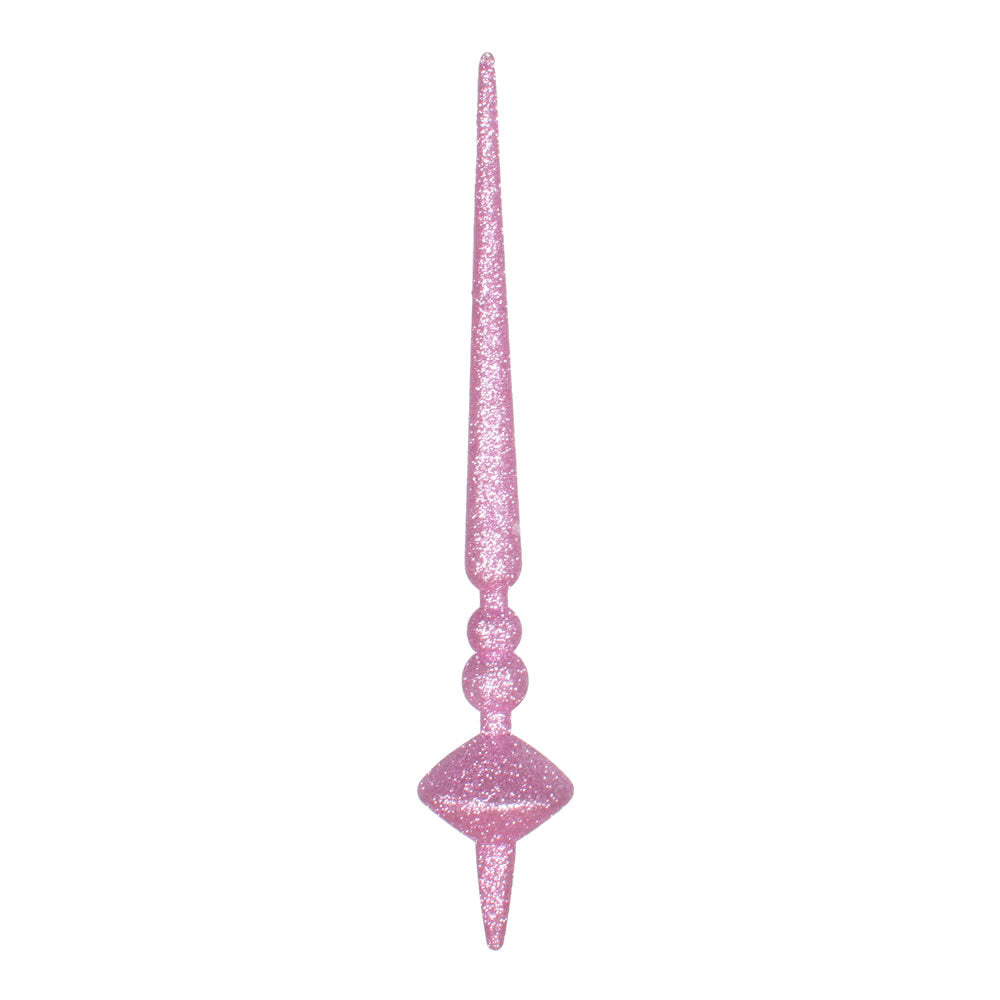 12" Pink Glitter Cupola Finial