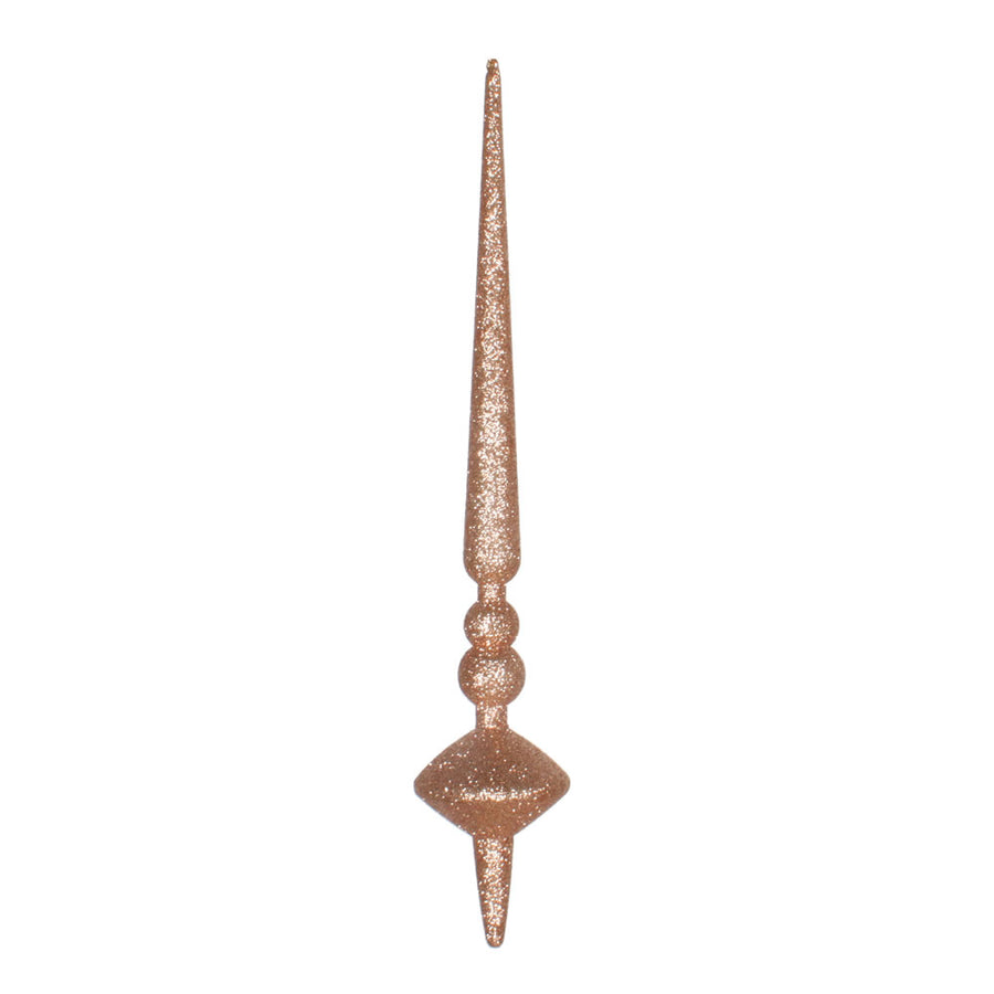 12" Café Latte Glitter Cupola Finial