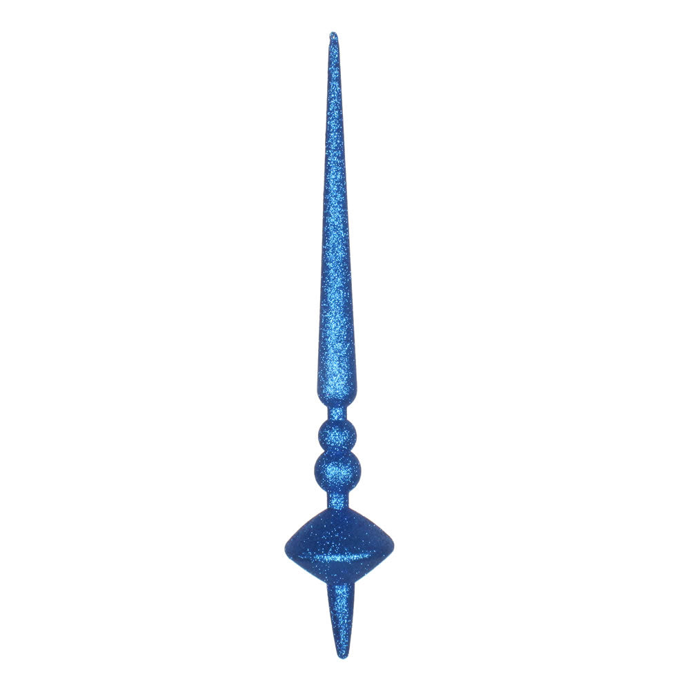 18" Blue Glitter Cupola Finial