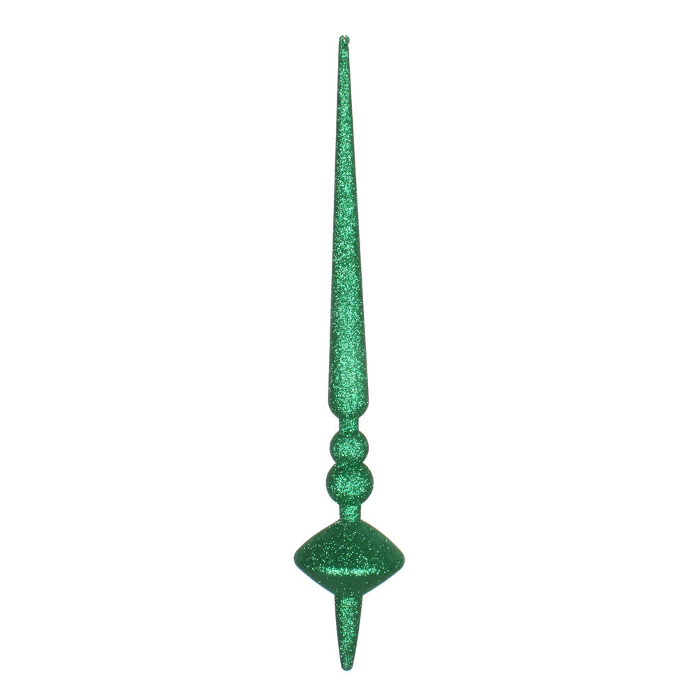 18" Green Glitter Cupola Finial