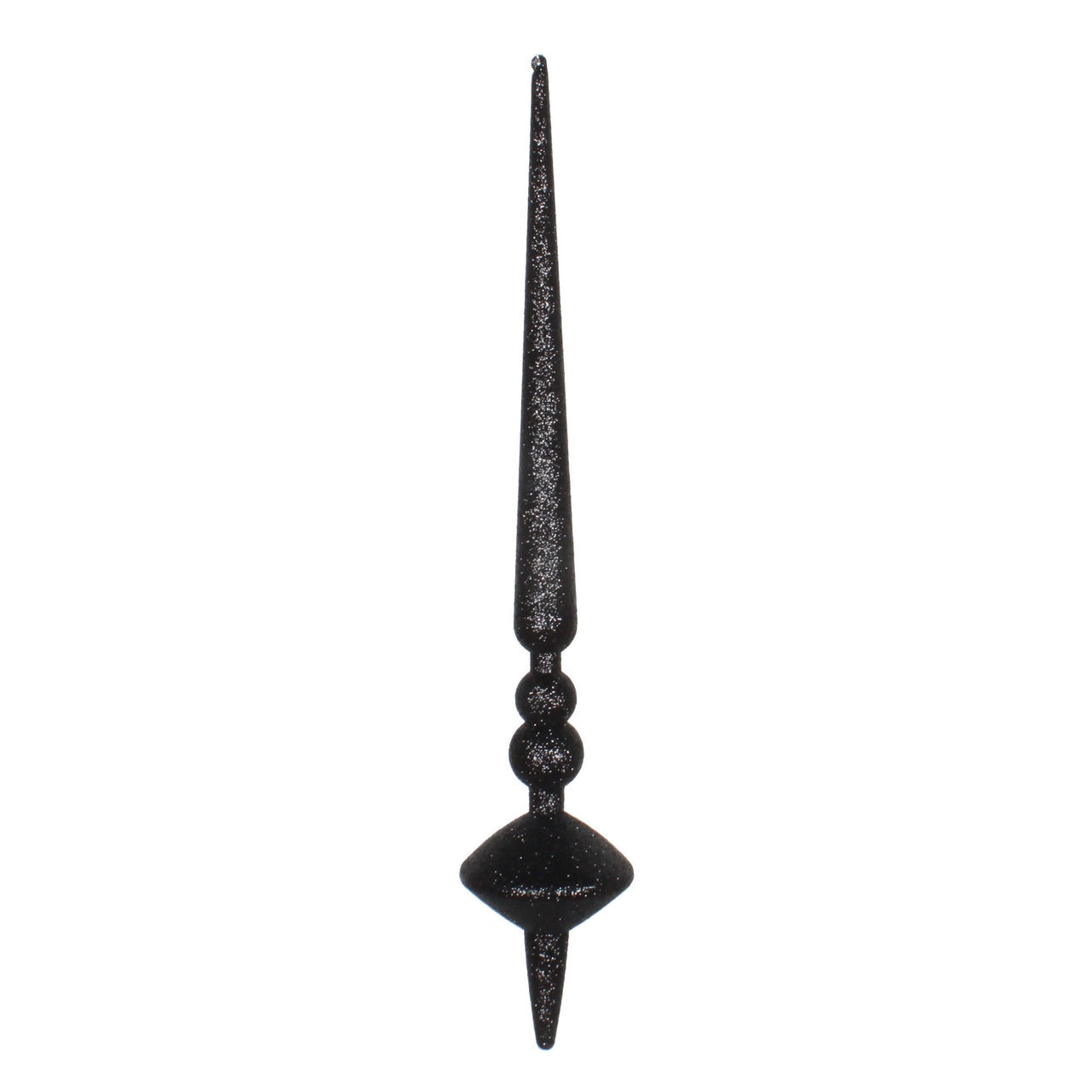 18" Black Glitter Cupola Finial