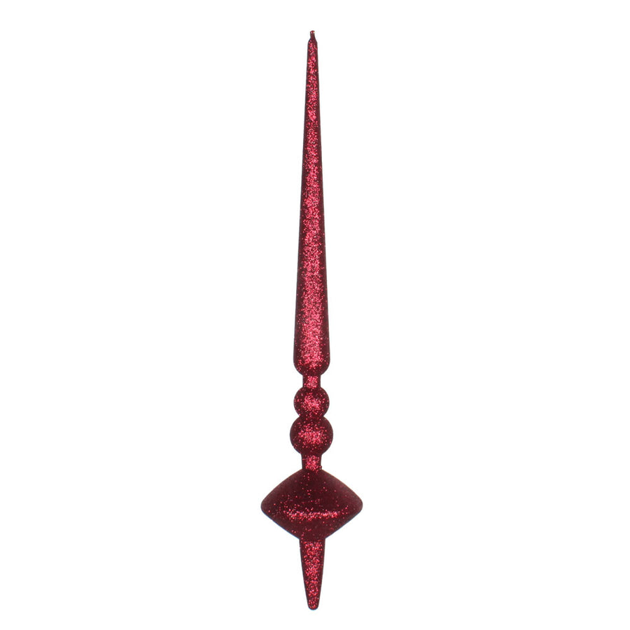 18" Wine Glitter Cupola Finial