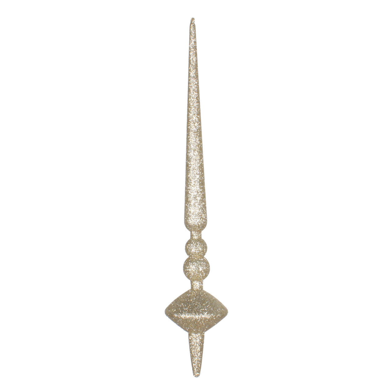 18" Champagne Glitter Cupola Finial 2/Ba