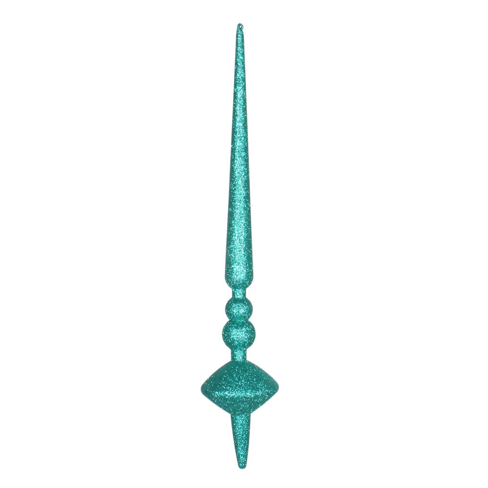 18" Teal Glitter Cupola Finial