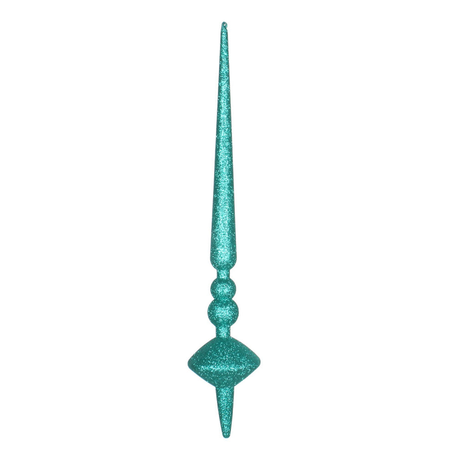 18" Teal Glitter Cupola Finial