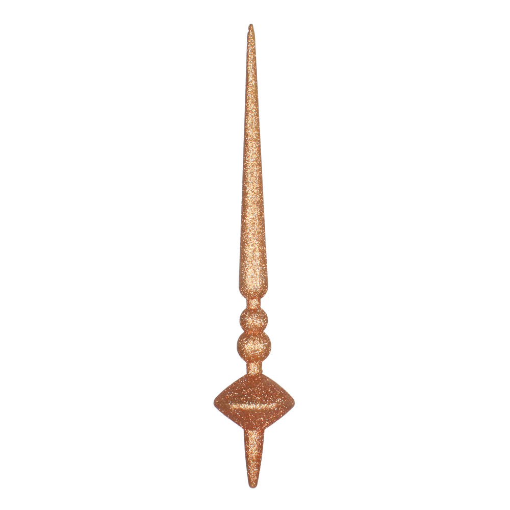 18" Rose Gold Glitter Cupola Finial