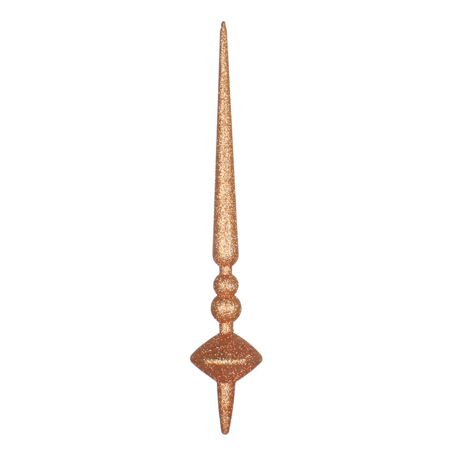18" Rose Gold Glitter Cupola Finial