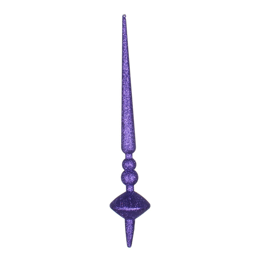 18" Purple Glitter Cupola Finial