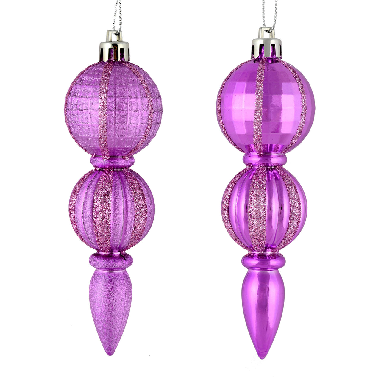 5" Orchid Glitter Finial Asst