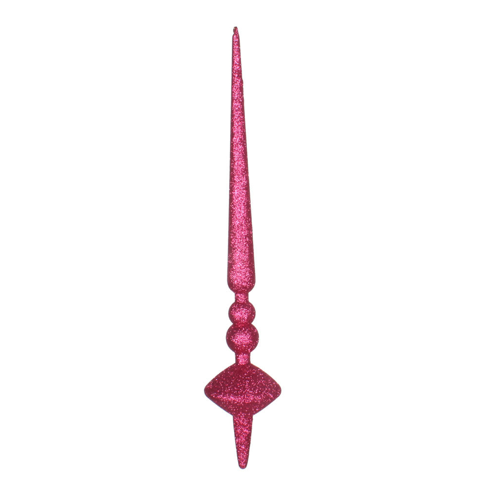 18" Fuchsia Glitter Cupola Finial