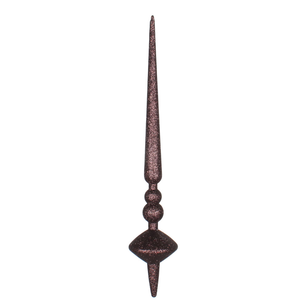 18" Chocolate Glitter Cupola Finial