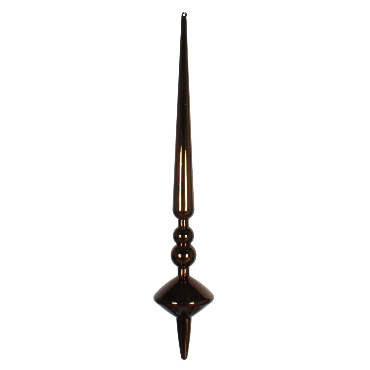18" Chocolate Shiny Cupola Finial