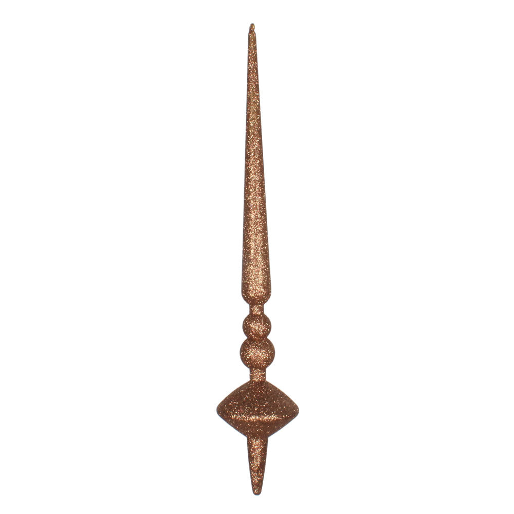 18" Mocha Glitter Cupola Finial