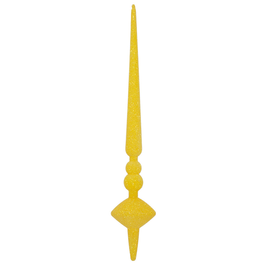 18" Yellow Glitter Cupola Finial