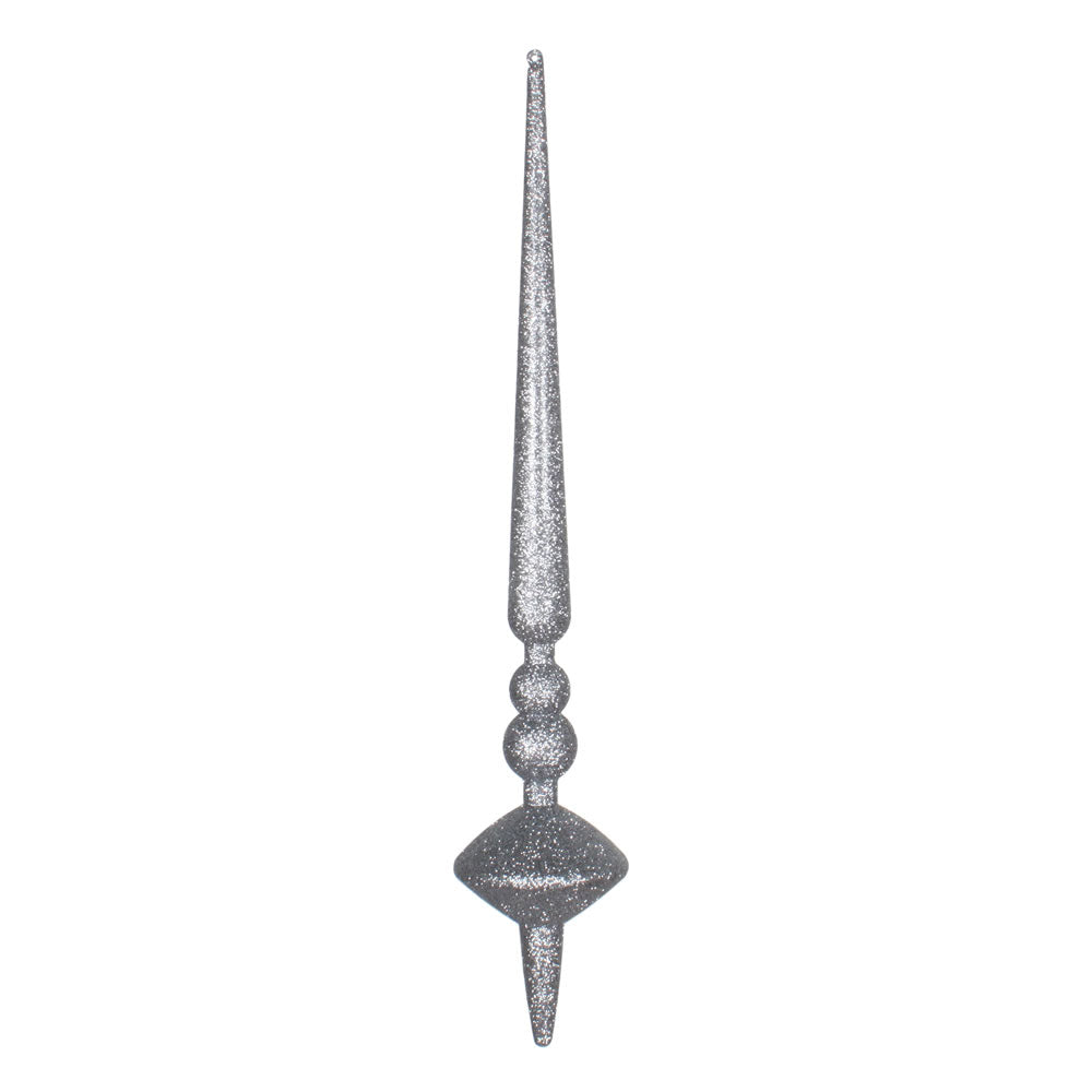 18" Pewter Glitter Cupola Finial