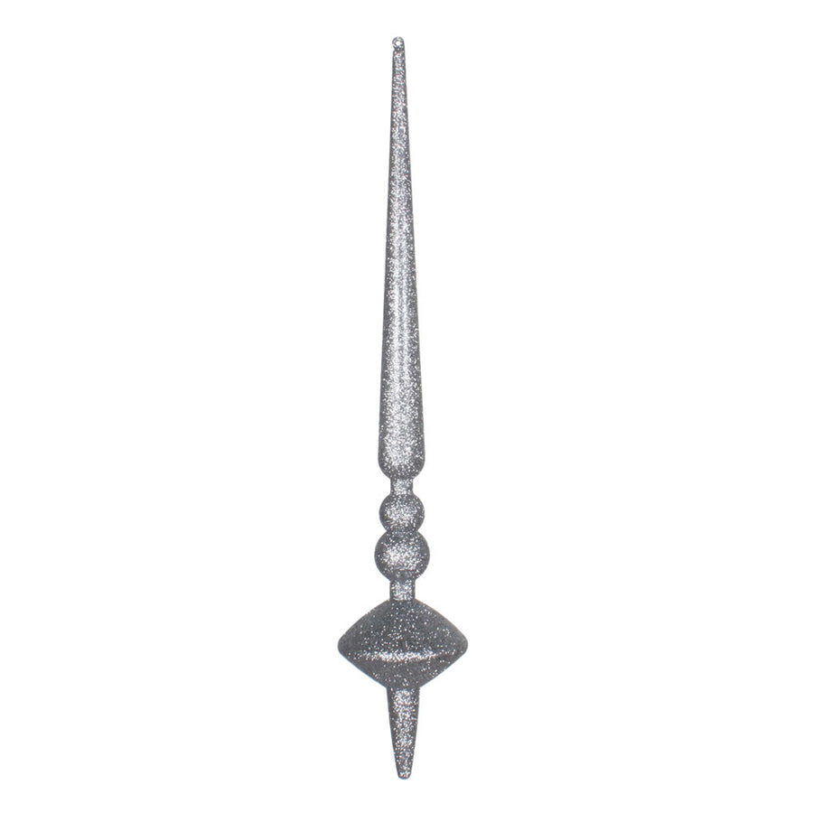 18" Pewter Glitter Cupola Finial