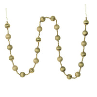 6' Champagne Stripe Ball Ornamnt Garland
