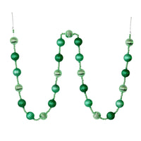 6' Seafm Green Stripe Ball Ornmnt Garlnd