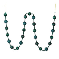 6' Midnt Green Stripe Ball Ornmnt Garlnd