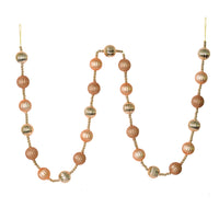 6' Café Latte Stripe Ball Ornamnt Garlnd