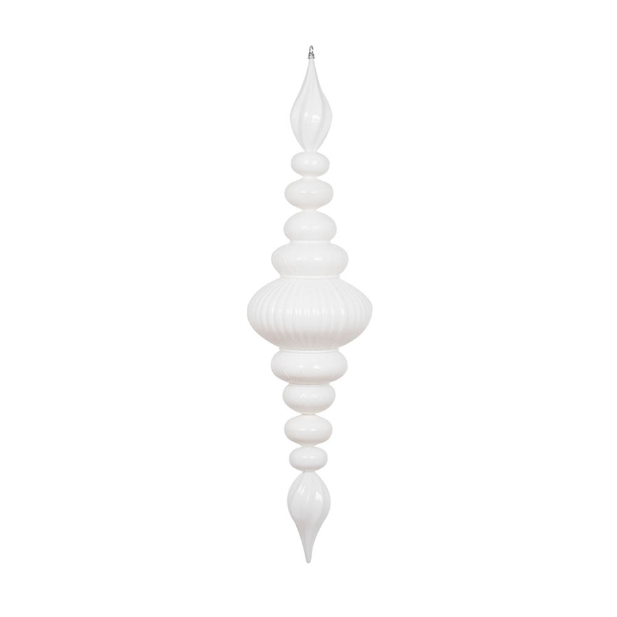 41" White Shiny Finial Ornament
