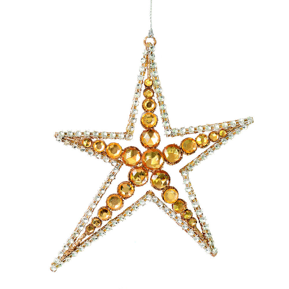 6" Rose Gold Jewel Metal Sea Star
