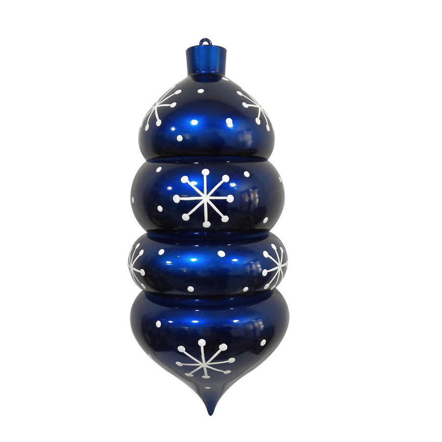 21.5" Blue Candy Droplet White Snowflake