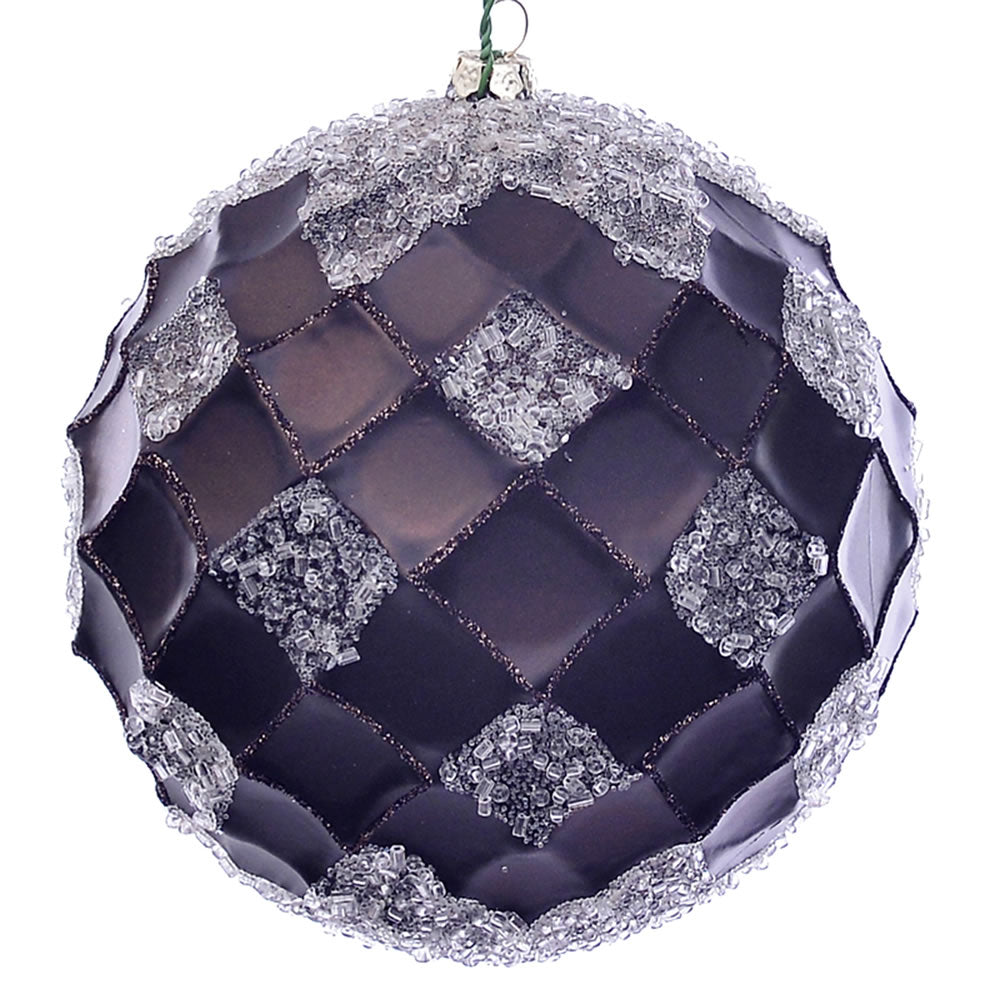 4.75" Chocolate Net Beaded Ball