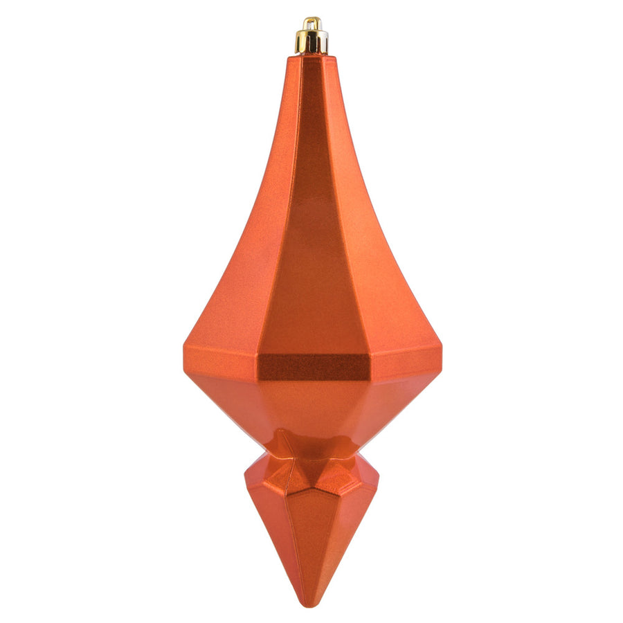 8" Brn Orange Candy Diamond Finial