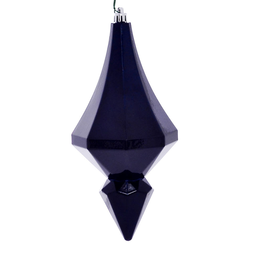 8" Midnt Blue Candy Diamond Finial