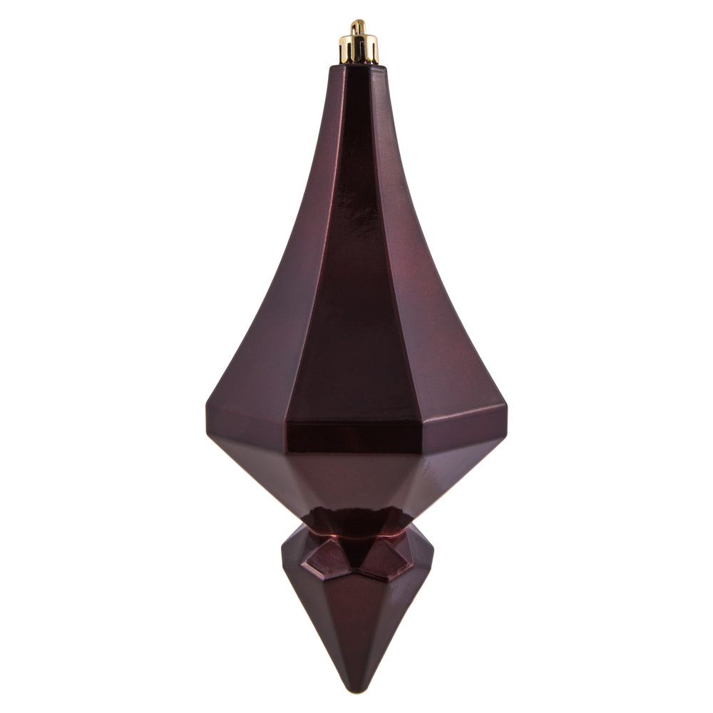 8" Burgundy Candy Diamond Finial