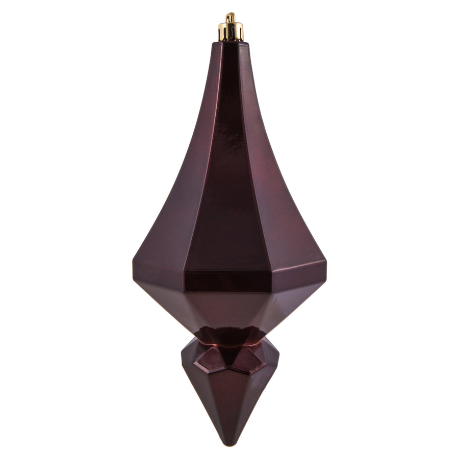 8" Burgundy Candy Diamond Finial