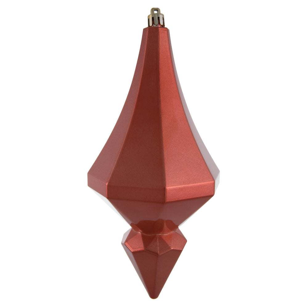 8" Coral Candy Diamond Finial