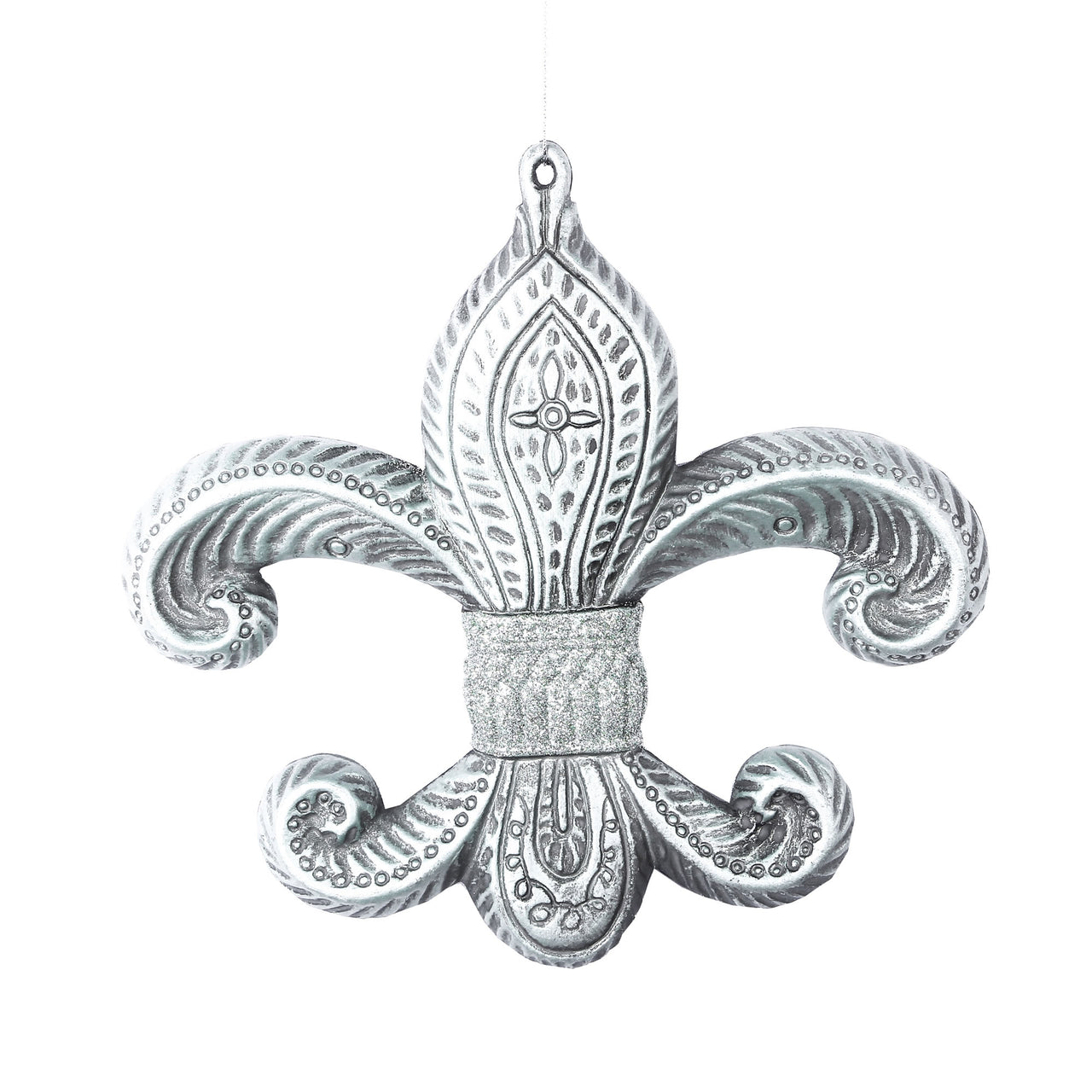 7.3" Limestone Antique Fleur-de-lis
