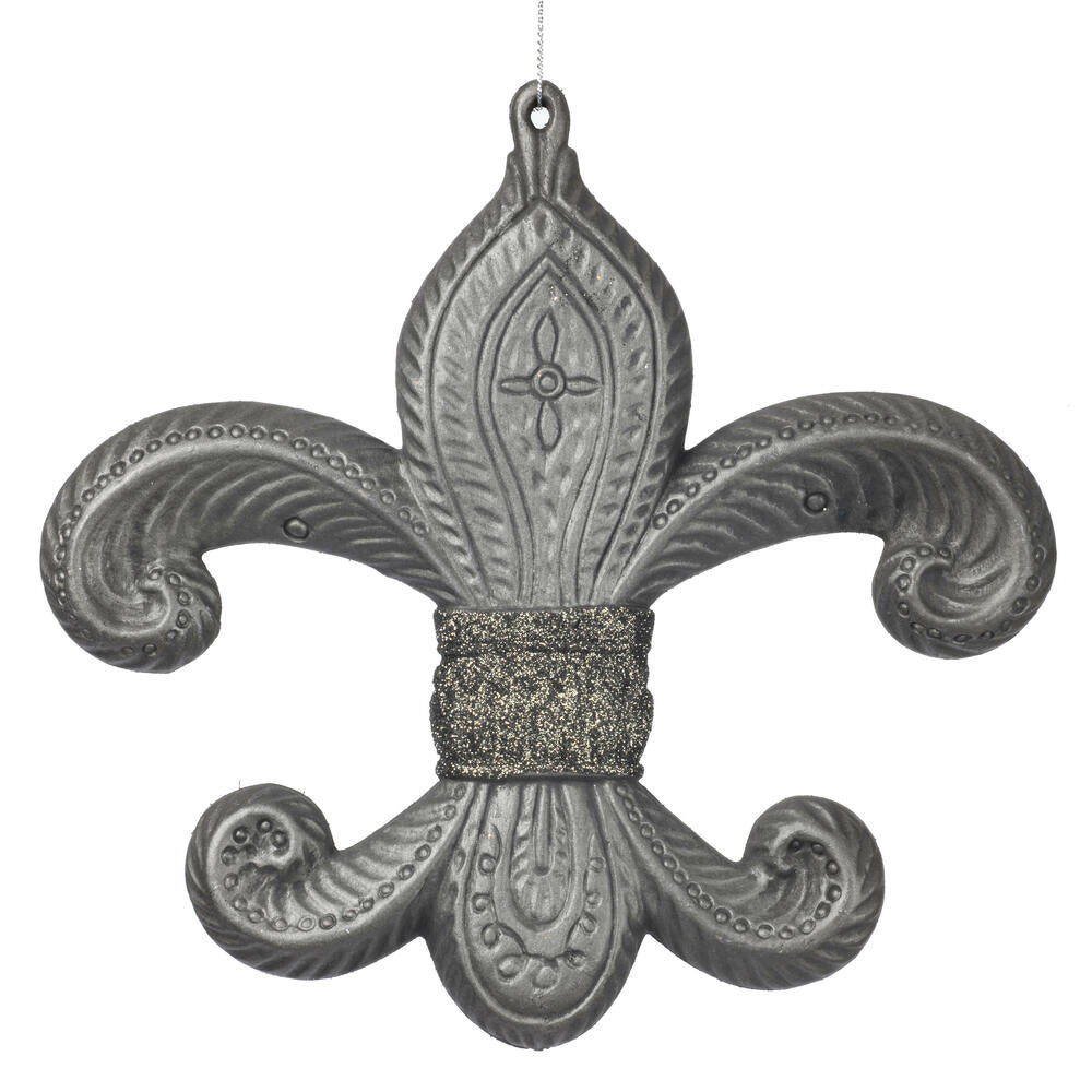 7.3" Gunmetal Antique Fleur-de-lis