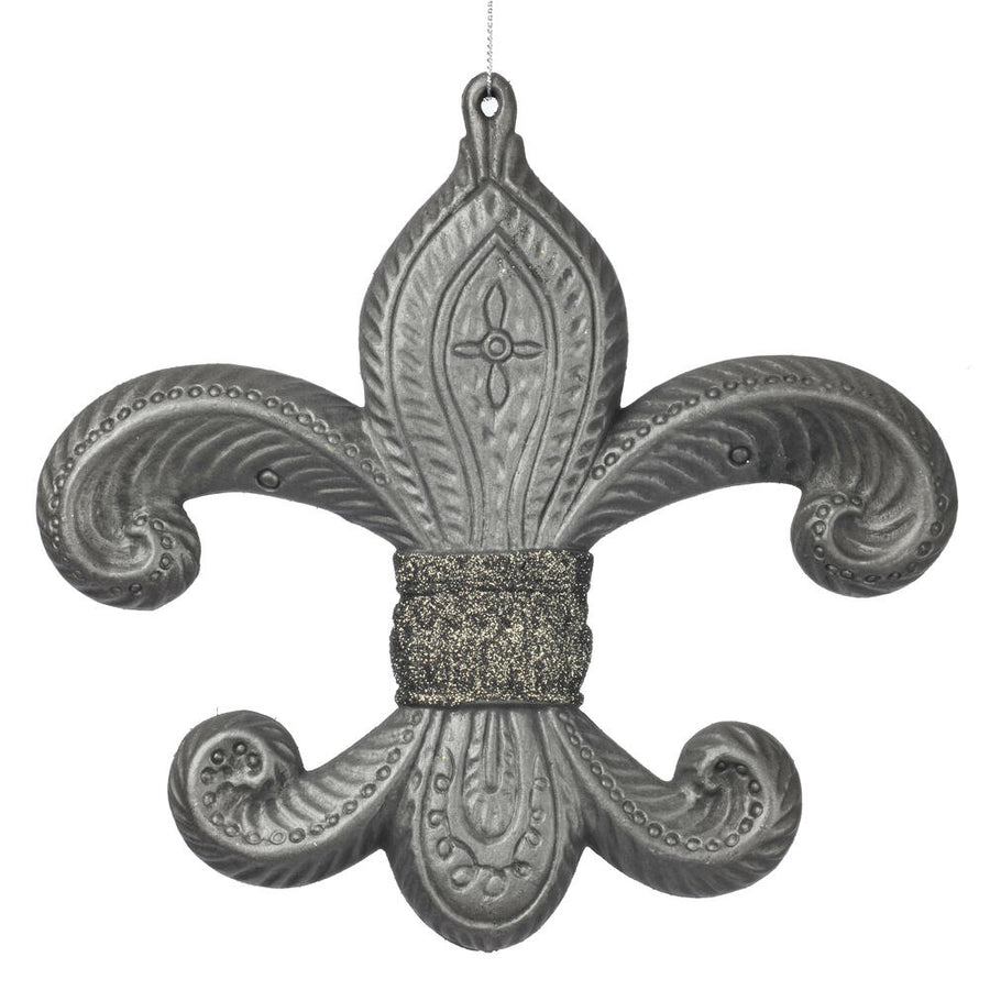 7.3" Gunmetal Antique Fleur-de-lis