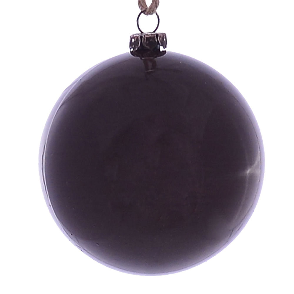3" Burgundy Wood Grain Ball Orn