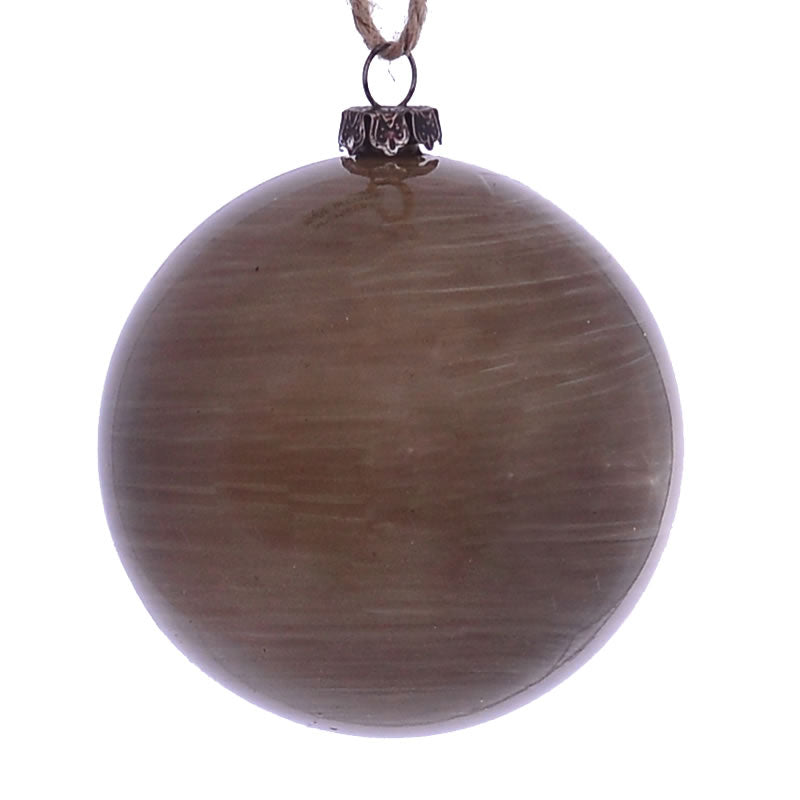 3" Pewter Wood Grain Ball Orn
