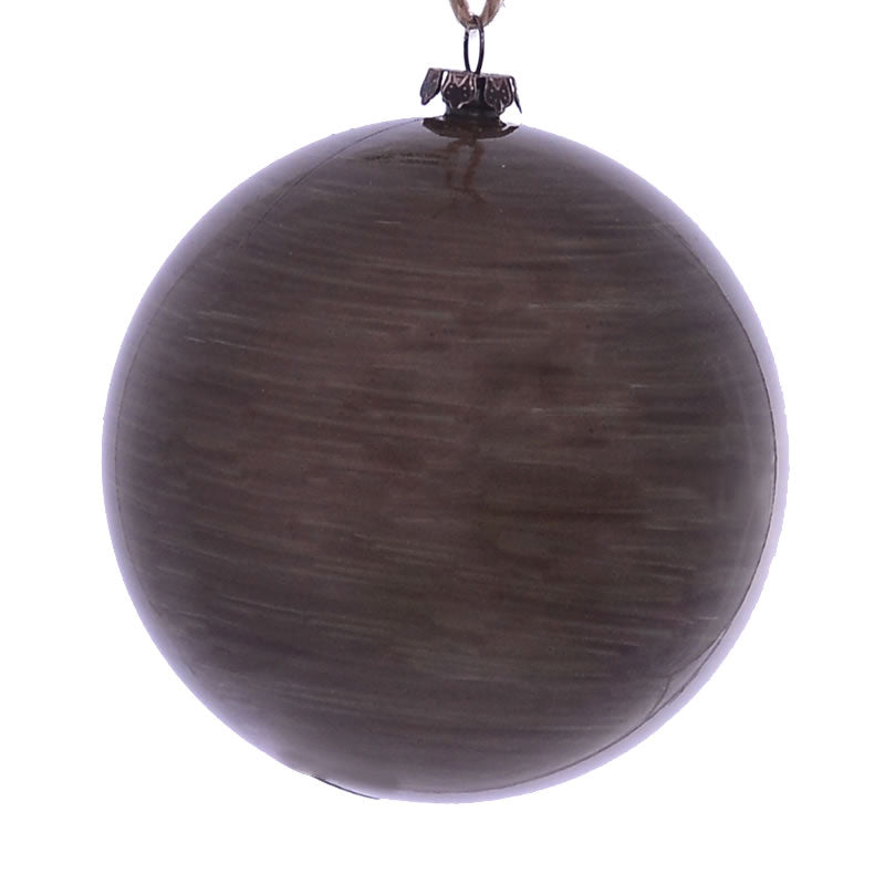 4" Pewter Wood Grain Ball Orn