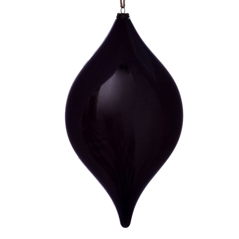 11.5" Plum Wood Grain Drop Orn