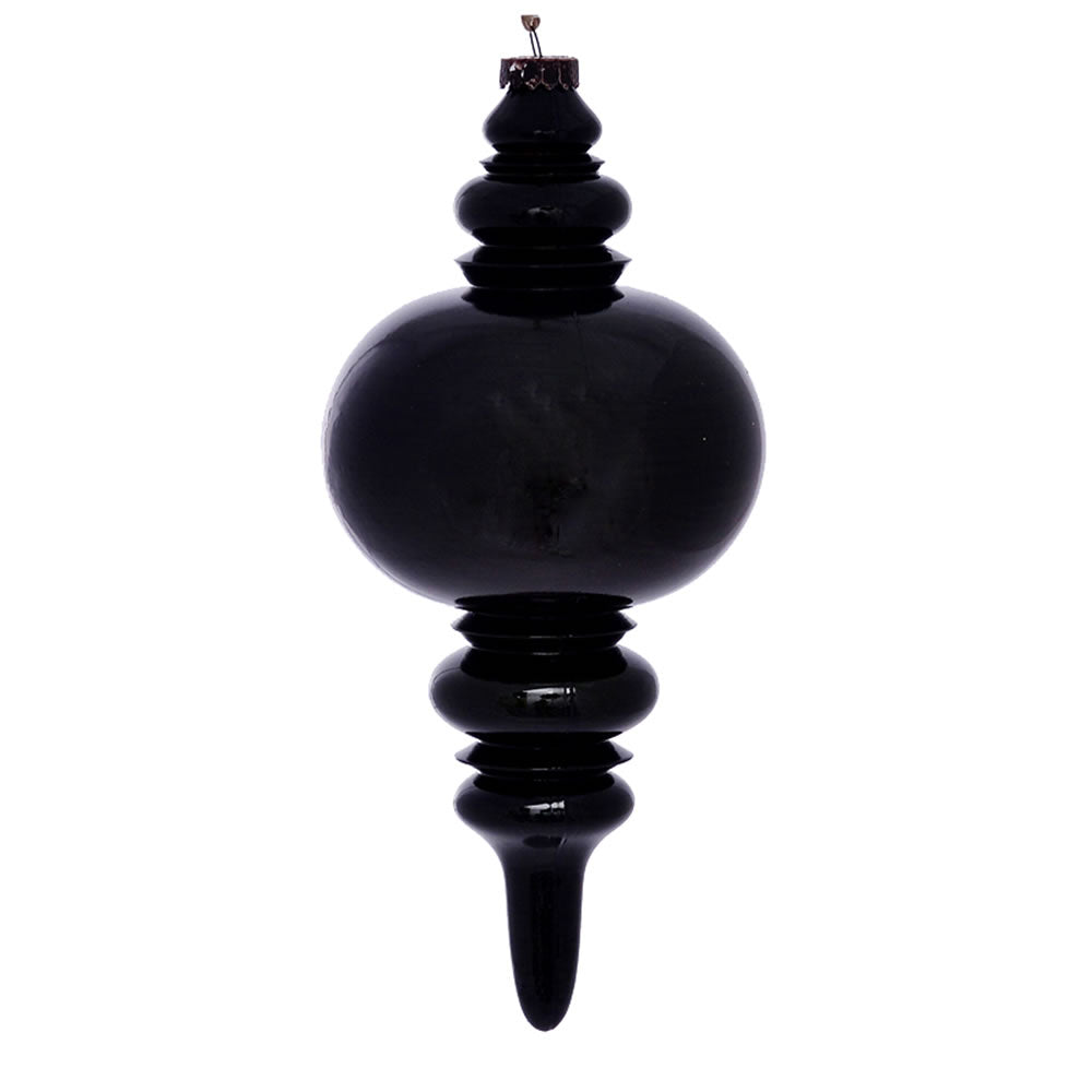 13" Moss Green Wood Grain Finial Orn