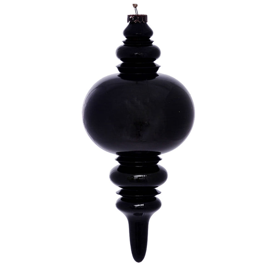 13" Moss Green Wood Grain Finial Orn