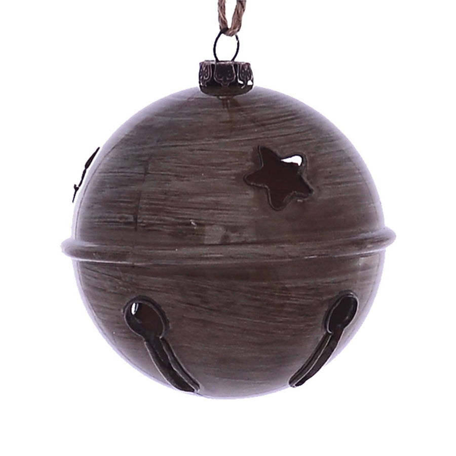 3" Pewter Wood Grain Bell Orn