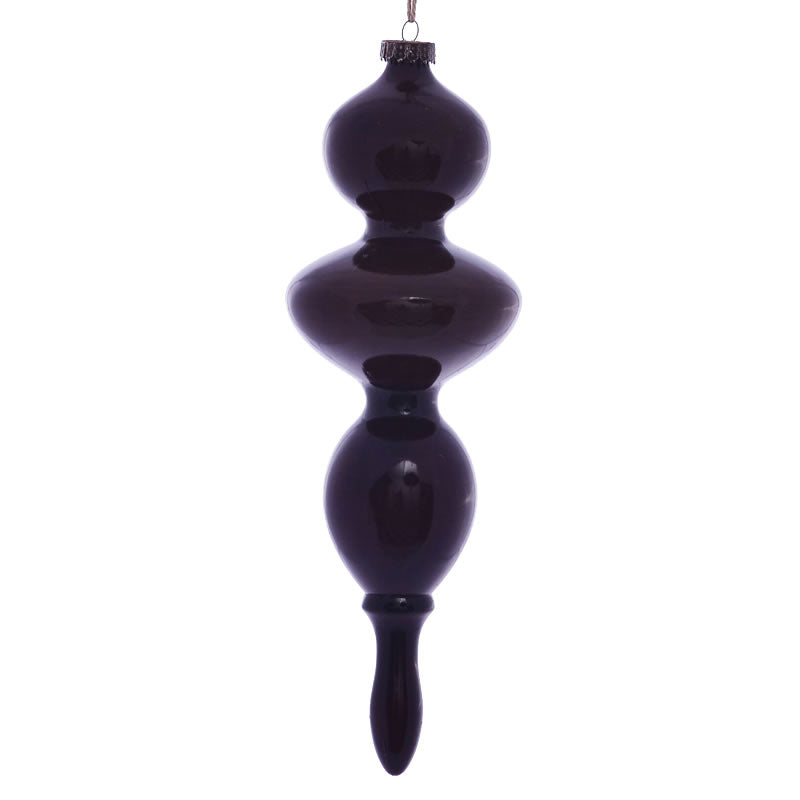 14" Burgundy Wood Grain Finial