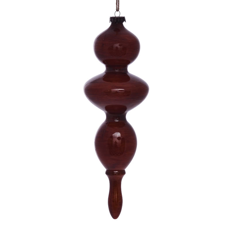 14" Copper Wood Grain Finial